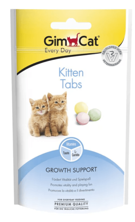 GimCat Kitten Tabs Yavru Kediler için Taurinli Vitaminli Kedi Ödül Maması 40gr