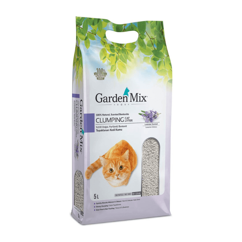 Garden Mix Lavanta Kokulu 5 lt İnce Taneli Bentonit Kedi Kumu