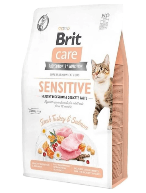Brit Care Sensitive Hypo-Allergenic Sindirim Sistemi Destekleyici Tahılsız Yetişkin Kedi Maması 7 kg