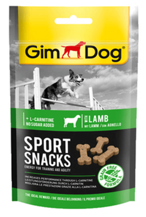 GimDog SportSnacks Kuzu Etli L-Carnitinli Tahılsız Köpek Ödül Maması 150gr