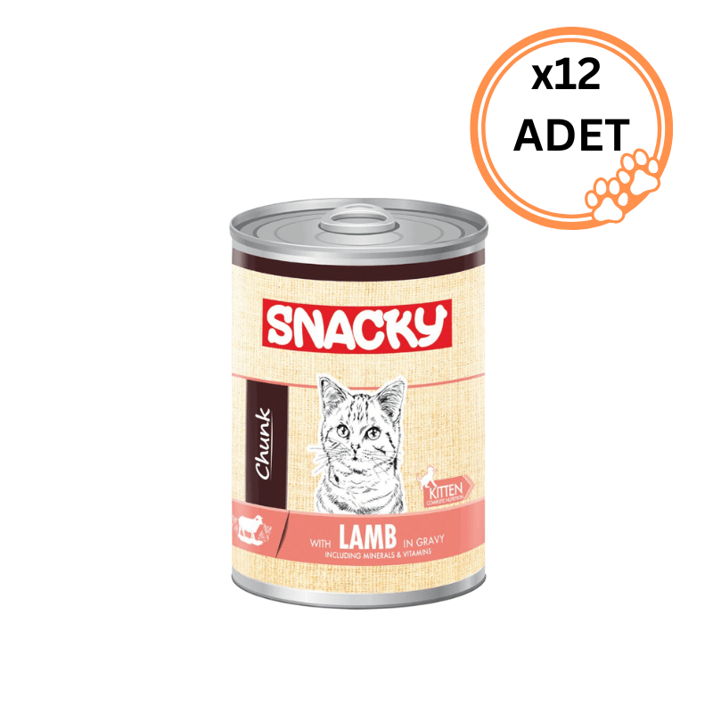12 ADET Snacky Chunk Kuzulu Yavru Kedi 400 gr x12