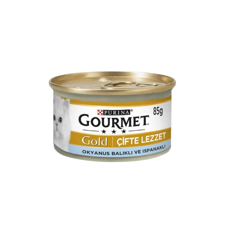 Purina Gourmet Gold Çifte Lezzet Okyanus Balığı ve Ispanaklı Kedi Konservesi 85 Gr
