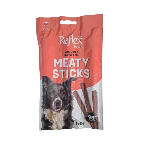 Reflex Plus Kuzu Etli Çubuk Yetişkin Köpek Ödül Maması 3x11 gr