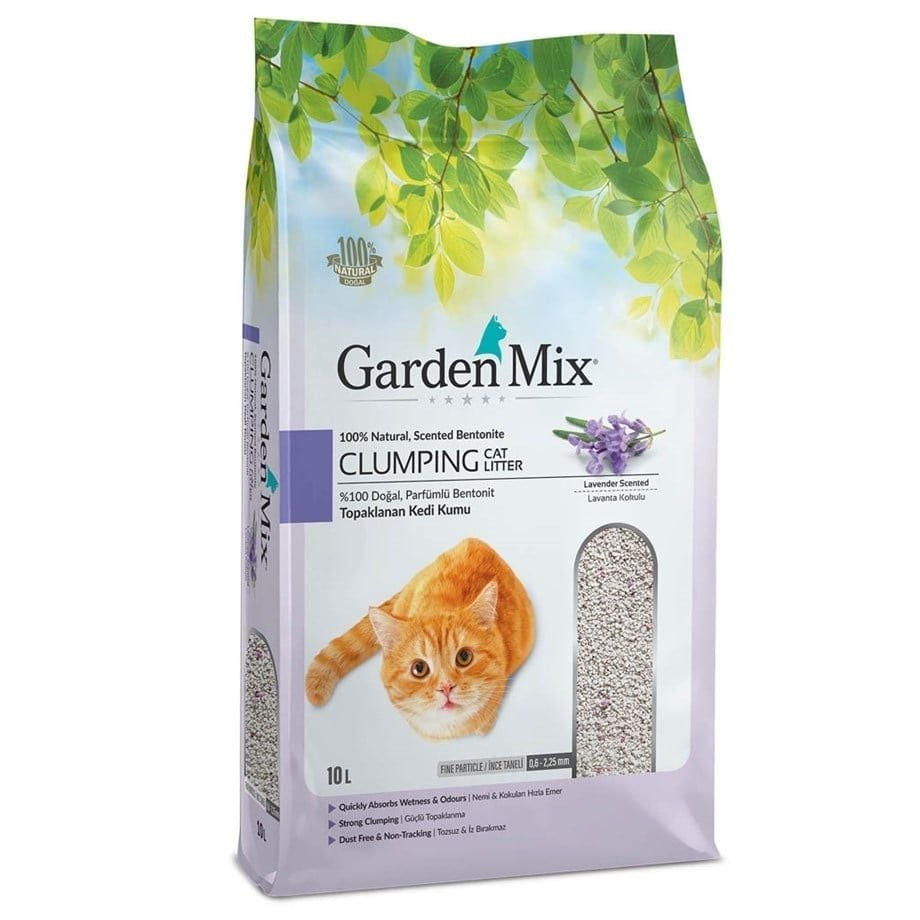 Garden Mix Bentonite Lavanta Kokulu İnce Taneli Kedi Kumu 10 L