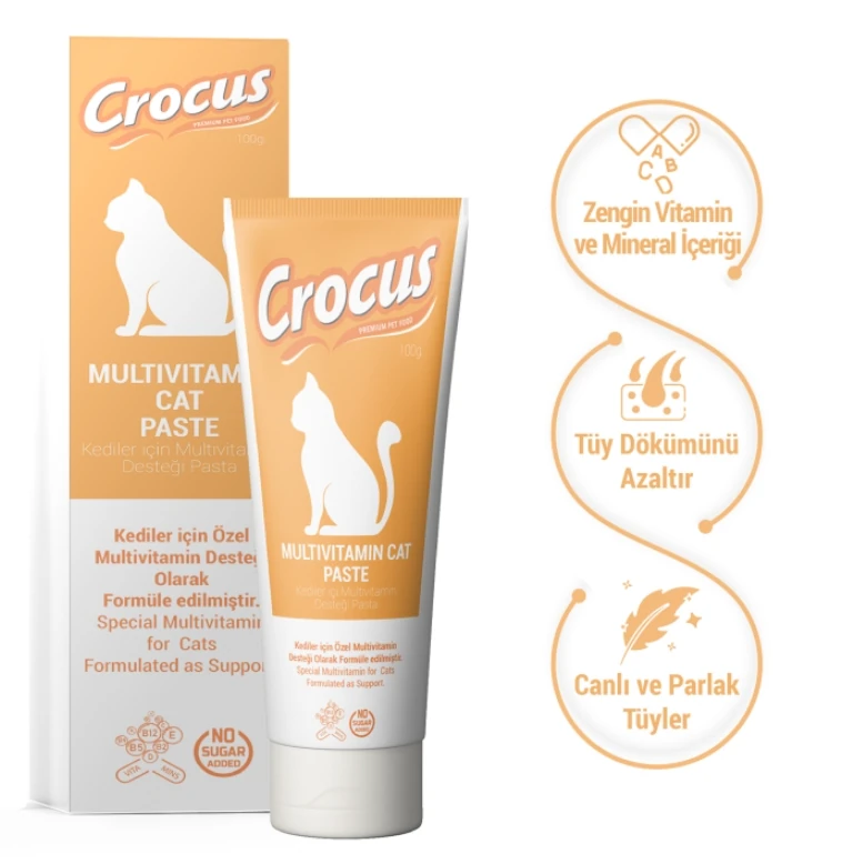 Crocus Kedi Multivitamin Macun 100 Gram
