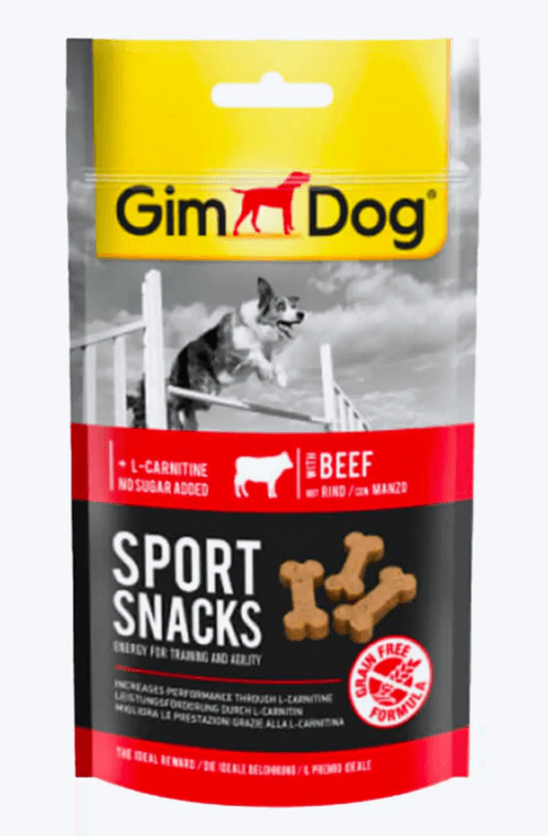 GimDog Sportsnacks Beef - Sığır Etli Köpek Eğitim Ödül Tableti 60 Gr