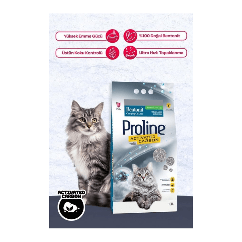 Proline Aktif Karbonlu 10 lt Bentonit Kedi Kumu