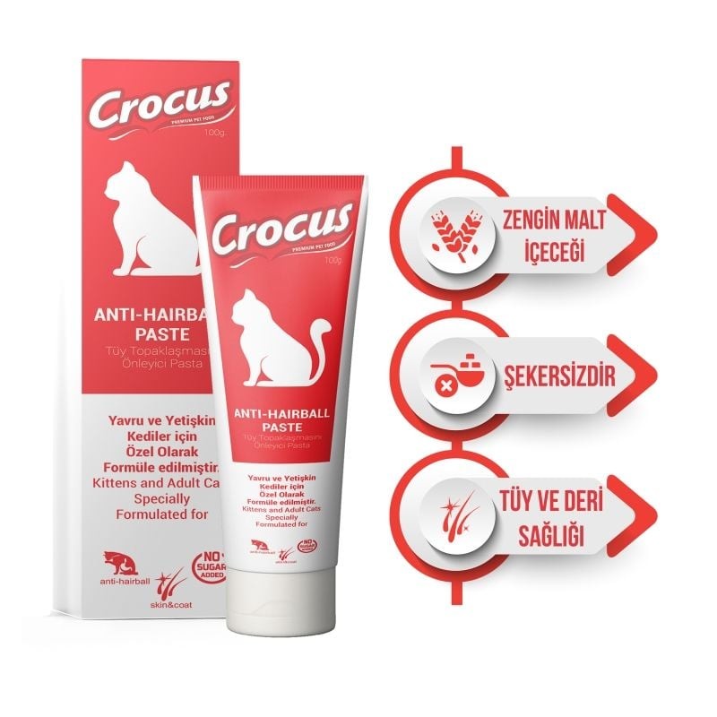 Crocus Anti Hairball Kedi Malt Macunu 100 Gr.