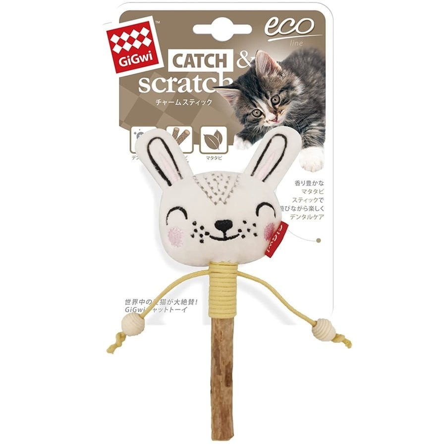 Gigwi Ahşap Stick Tavşan Kedi Oyuncağı