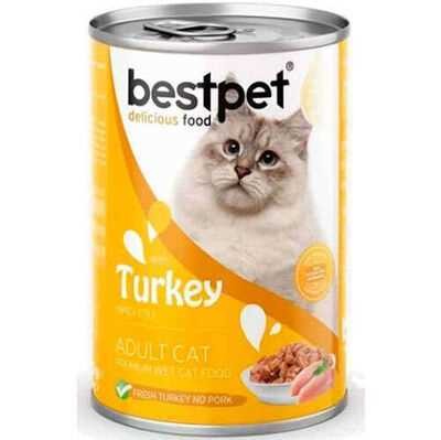Bestpet Hindili Yetişkin Kedi Konservesi 400 Gr