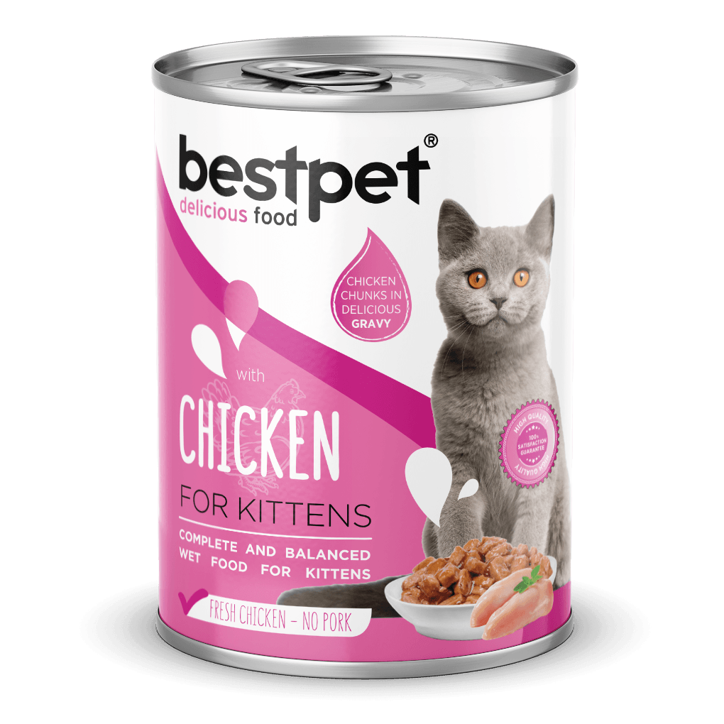 Bestpet Tavuk Etli Yavru Konserve Kedi Maması 400 gr