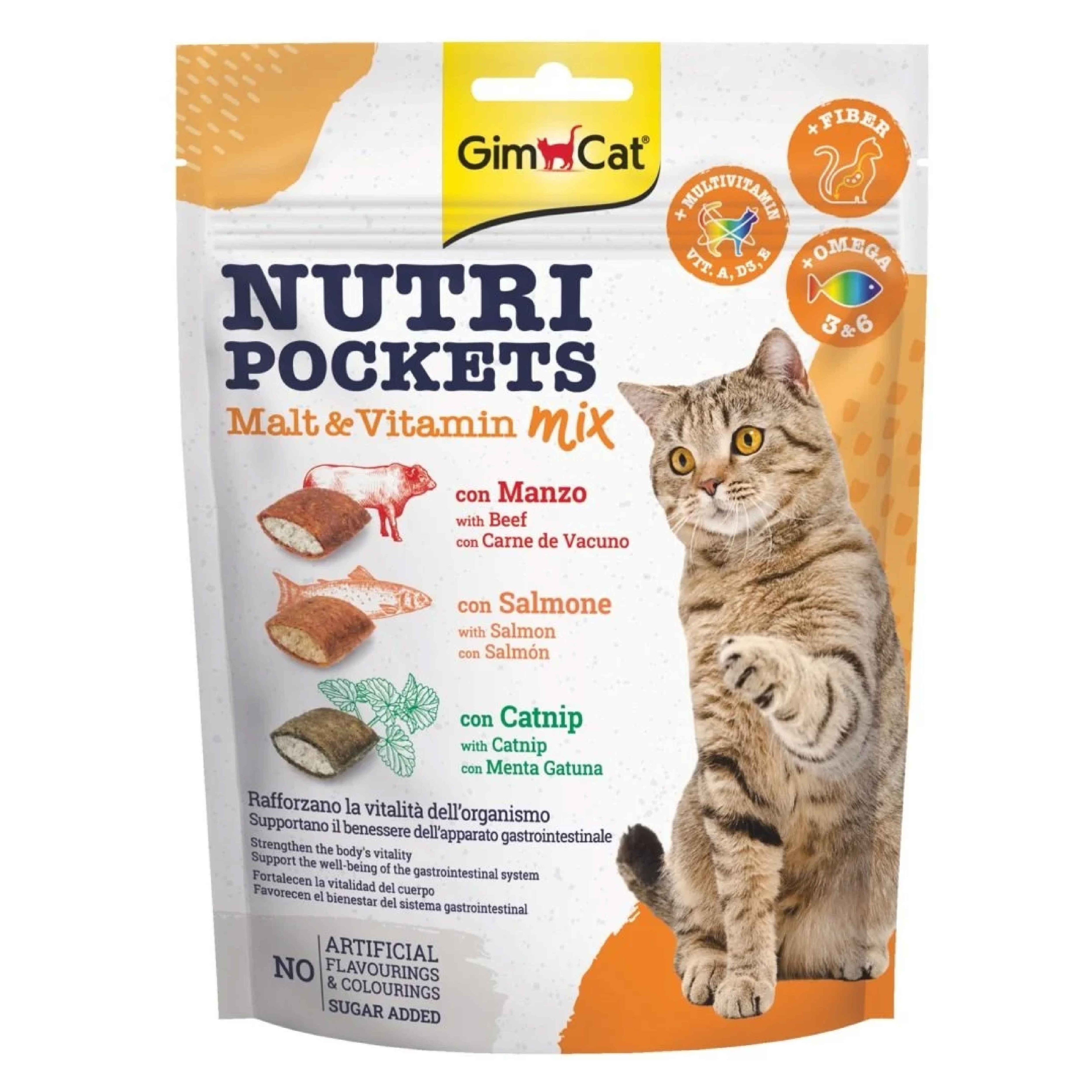 Gimcat Nutripockets Malt ve Multivitamin Mix 150 gr Kedi Ödül Maması