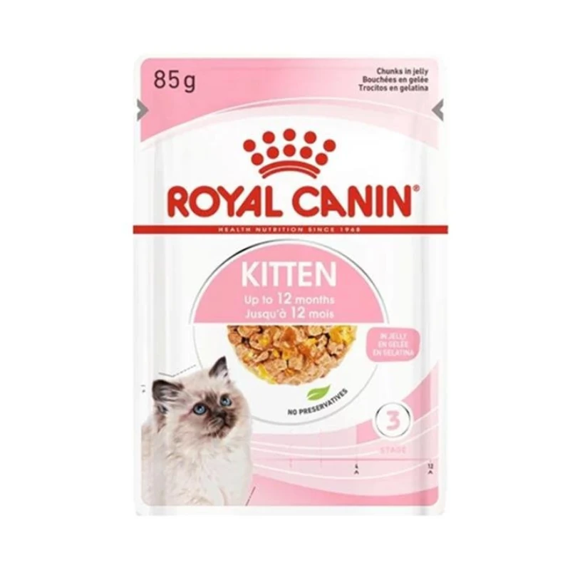 12 Adet Royal Canin Kitten Jelly Yavru Kedi Yaş Maması 85 Grx12