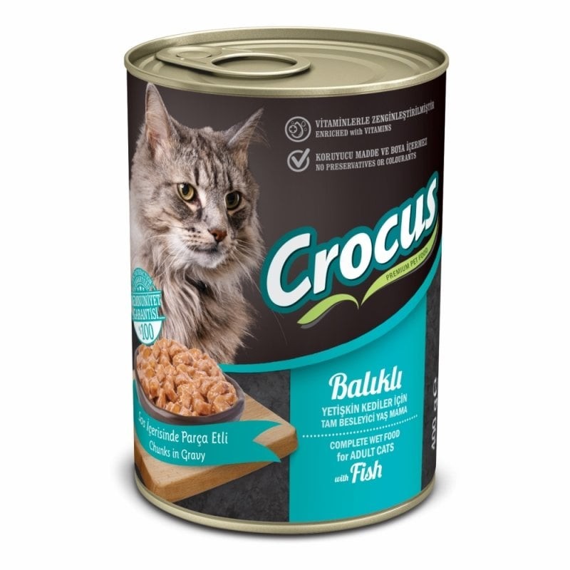 Crocus Balıklı 400 gr Yetişkin Konserve Kedi Maması