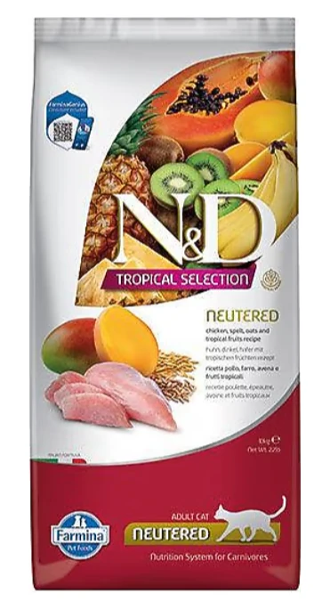 ND Tropical Selection Tavuk Etli Kısırlaştırılmış Kedi Maması 10 Kg