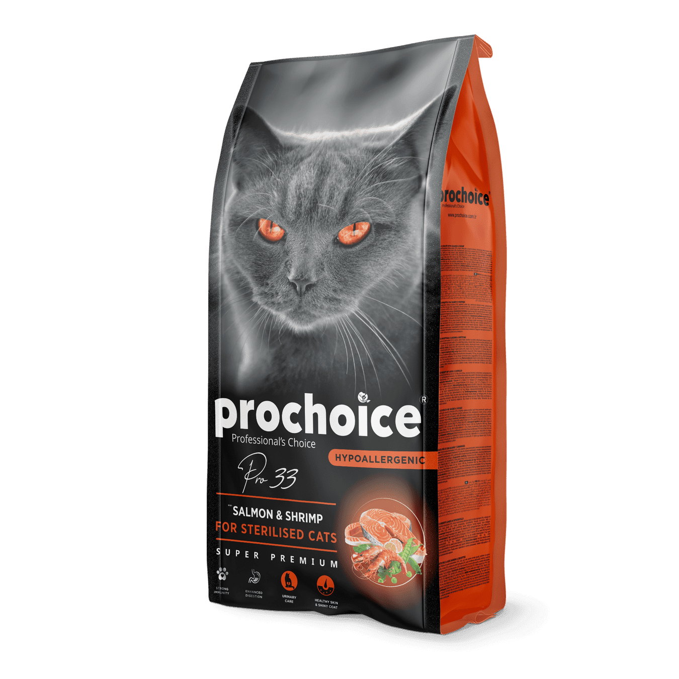 Prochoice Pro 33 Somonlu ve Karidesli Kısırlaştırılmış Kedi Maması 15 Kg