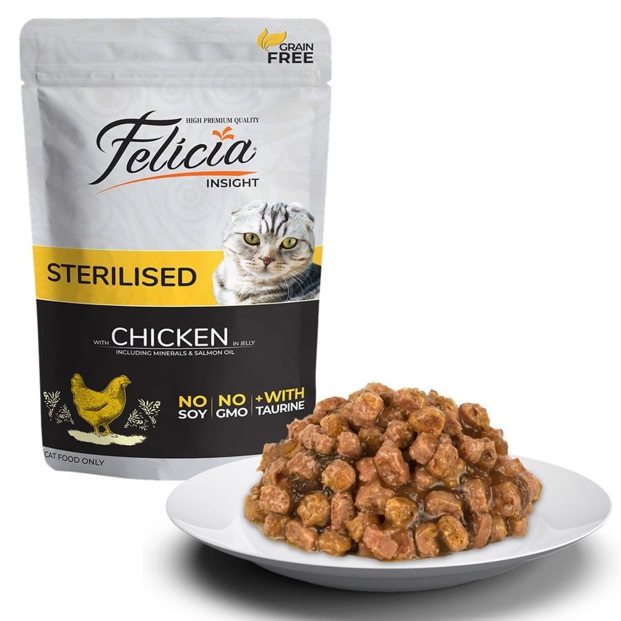 Felicia Tahılsız 85g Pouch Sterilised Tavuklu Yaş Kedi Maması