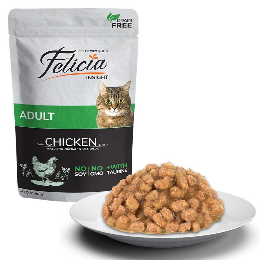 Felicia Tahılsız 85g Pouch Yetişkin Tavuklu Yaş Kedi Maması