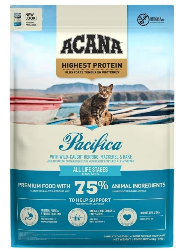 Acana Pacifica Kedi Maması 4,5 kg - Tüm Irk Ve Yaşam Evreleri İçin