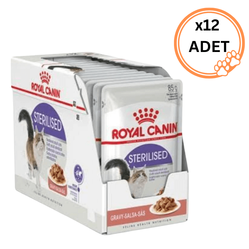 12 Adet Royal Canin Sterilised Gravy Kedi Yaş Maması 85 Grx12