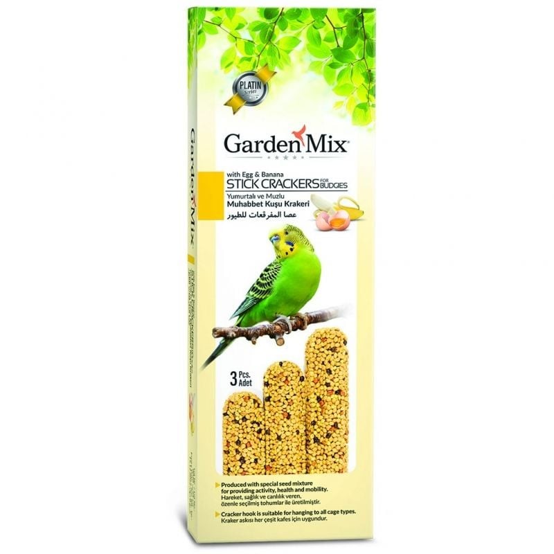 Gardenmix Platin Muz ve Yumurtalı 3'lü Kuş Krakeri 80 gr