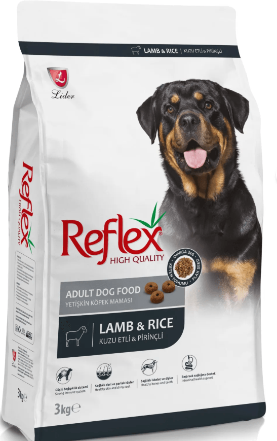Reflex Kuzulu Pirinçli Yetişkin Köpek Maması 3 Kg