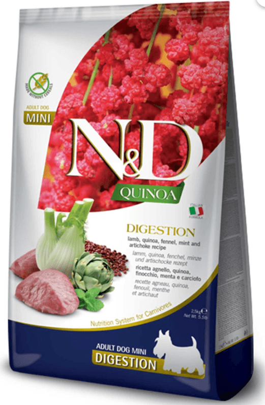 N&D Quinoa Digestion Kuzu Etli Mini Yetişkin Köpek Maması 2,5 Kg