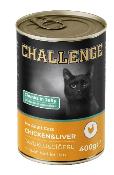 Challenge Tavuklu Ciğerli Yetişkin Konserve Kedi Maması 400 Gr