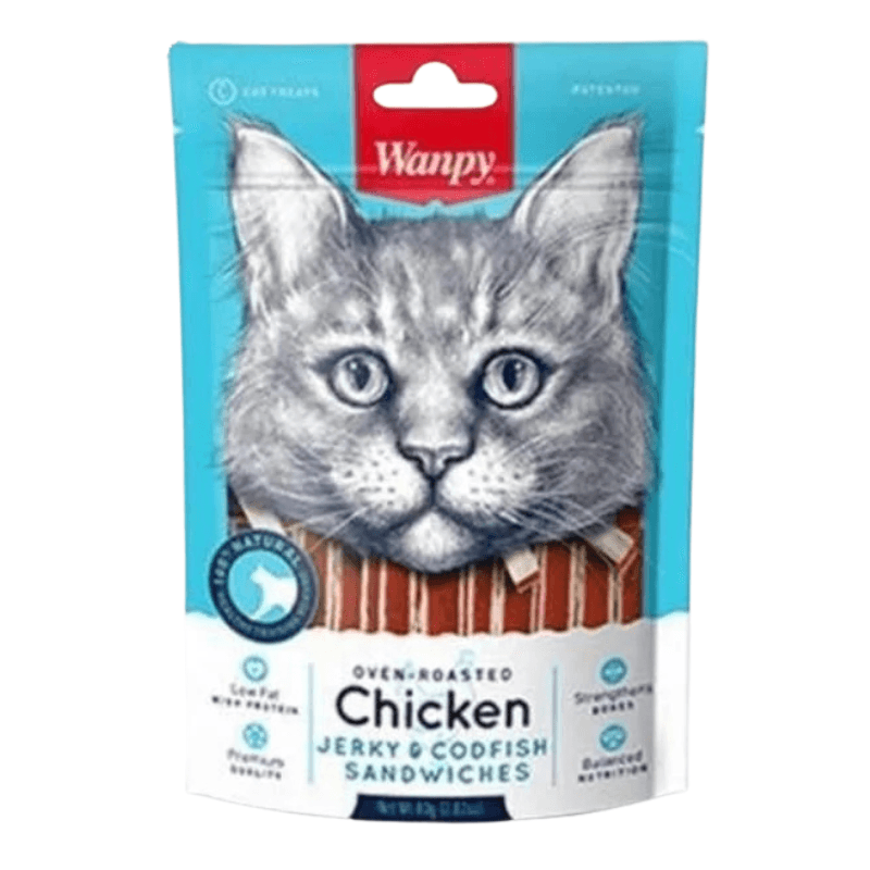 Wanpy Tavuklu&Morina Balıklı Kedi Ödülü 80 g