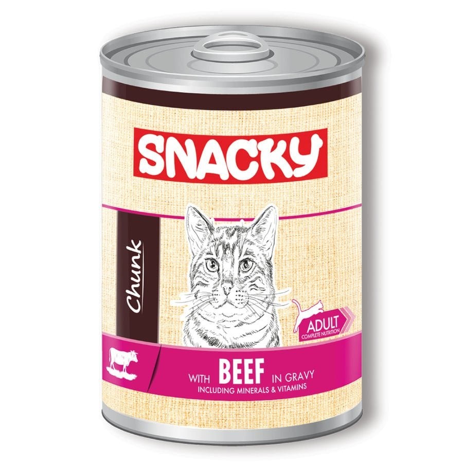 Snacky 400 g Chunk Sığır Etli Yetiş. Kedi