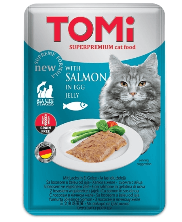Tomi Super Premium Kedi Somon Ve Yumurta Tahılsız Pouch Mama 100gr (pate)