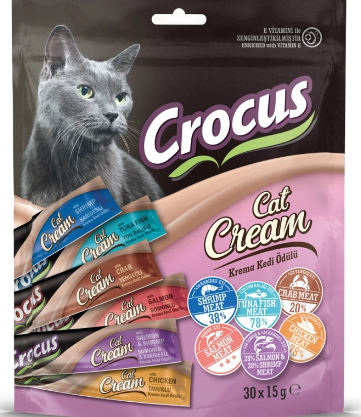 Crocus Multıpack 6 Çeşit Krema Kedi Ödülü 30x15 gr
