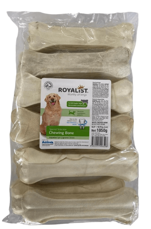 ROYALIST İTHAL BEYAZ PRES KEMİK 6.5'' (17 CM) 10 ADET