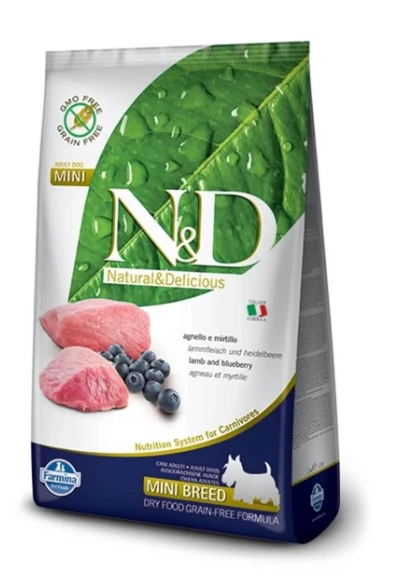 ND Prime Kuzu Etli ve Yaban Mersinli 2.5 kg Küçük Irk Yetişkin Köpek Maması