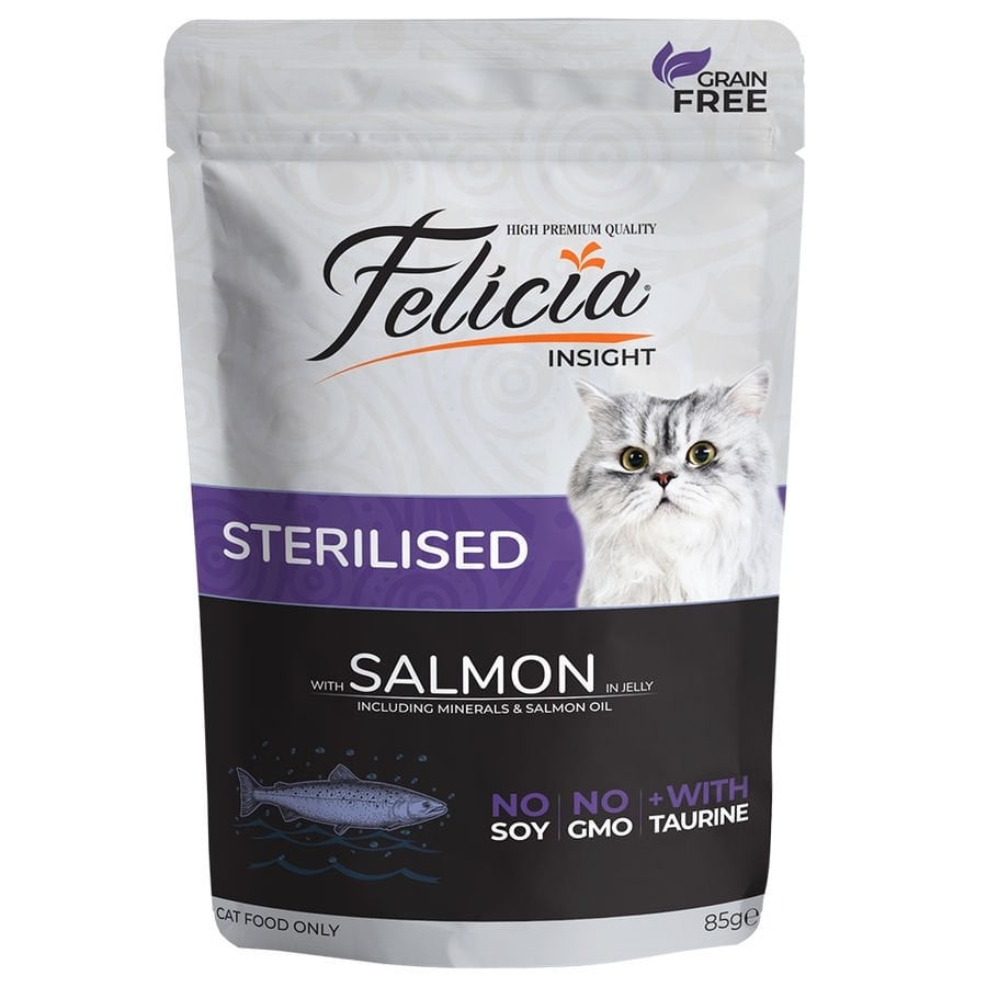 Felicia Tahılsız 85g Pouch Sterilised Somonlu Yaş Kedi Maması