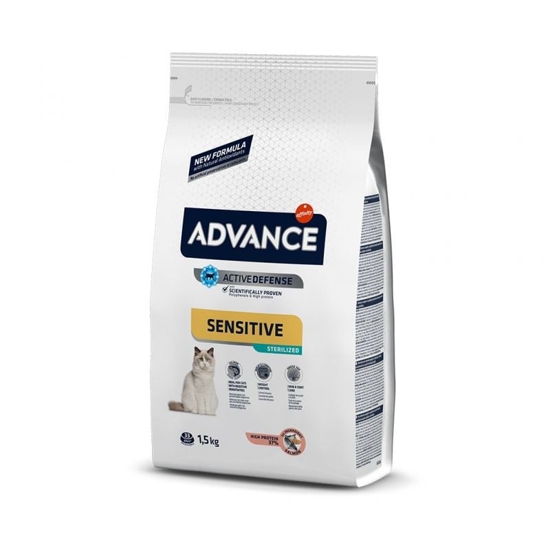 Advance Sensitive Sterilised Somonlu 1.5 kg Kısırlaştırılmış Yetişkin Kedi Maması