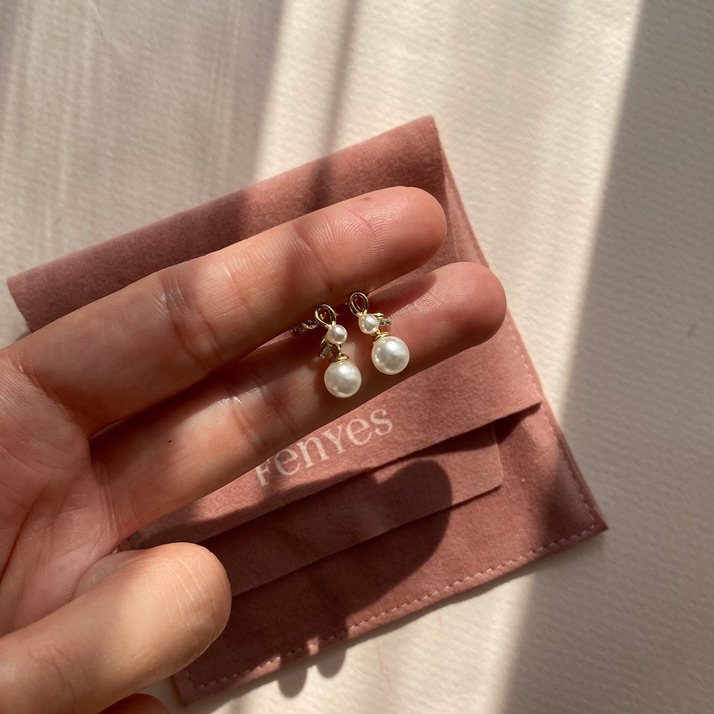 Perle Ambrée Küpe