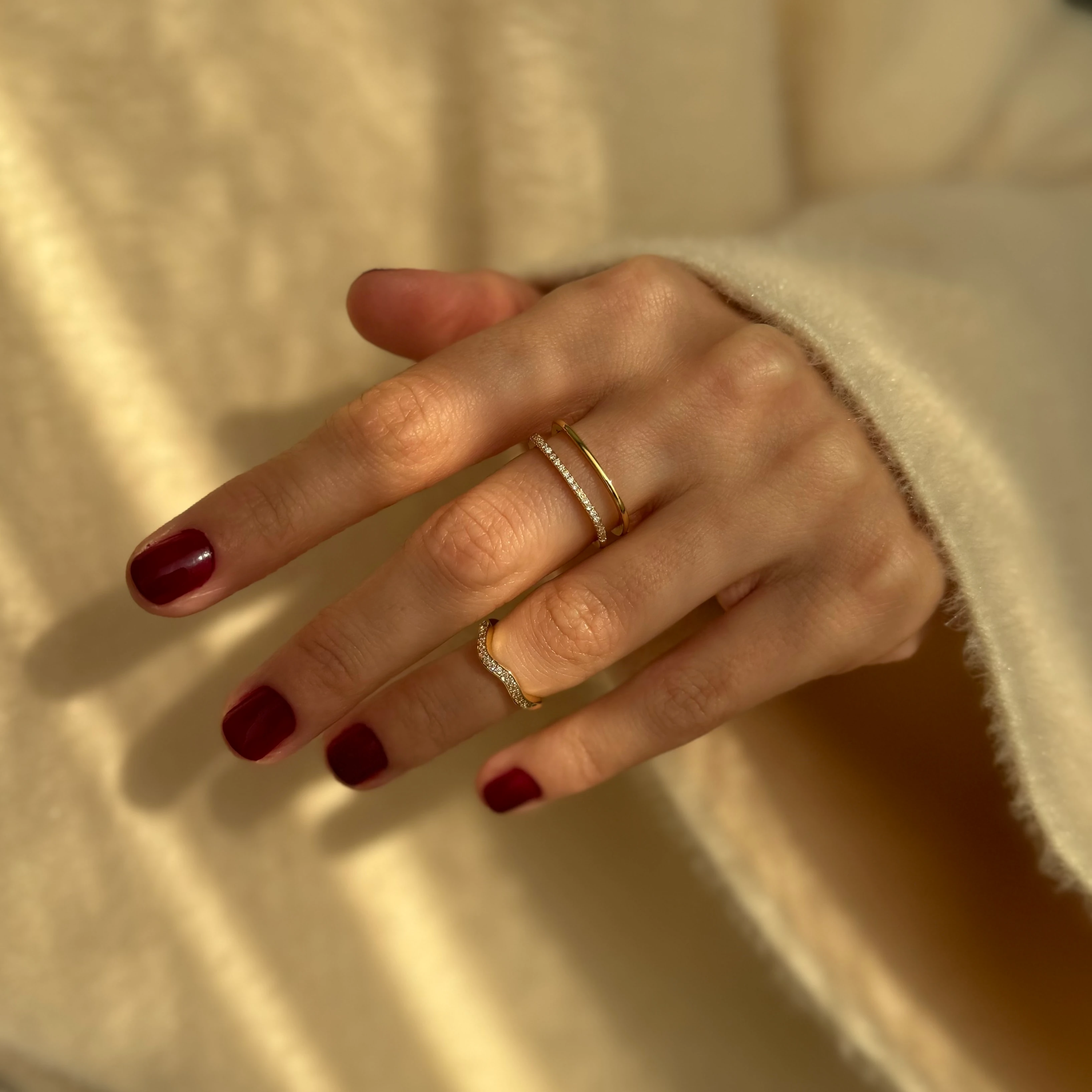 d'Oro e Diamante Serçe Parmak Yüzük