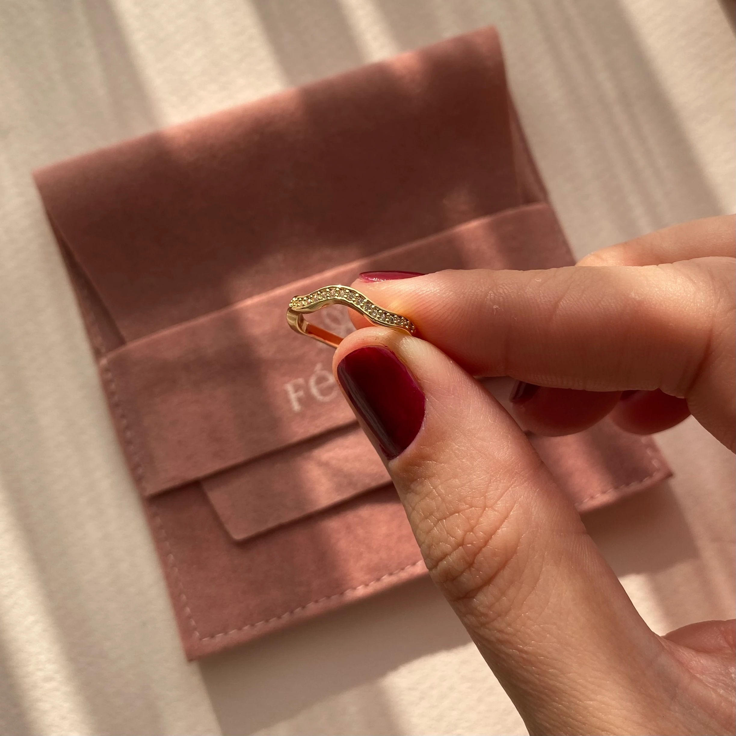 d'Oro e Diamante Serçe Parmak Yüzük