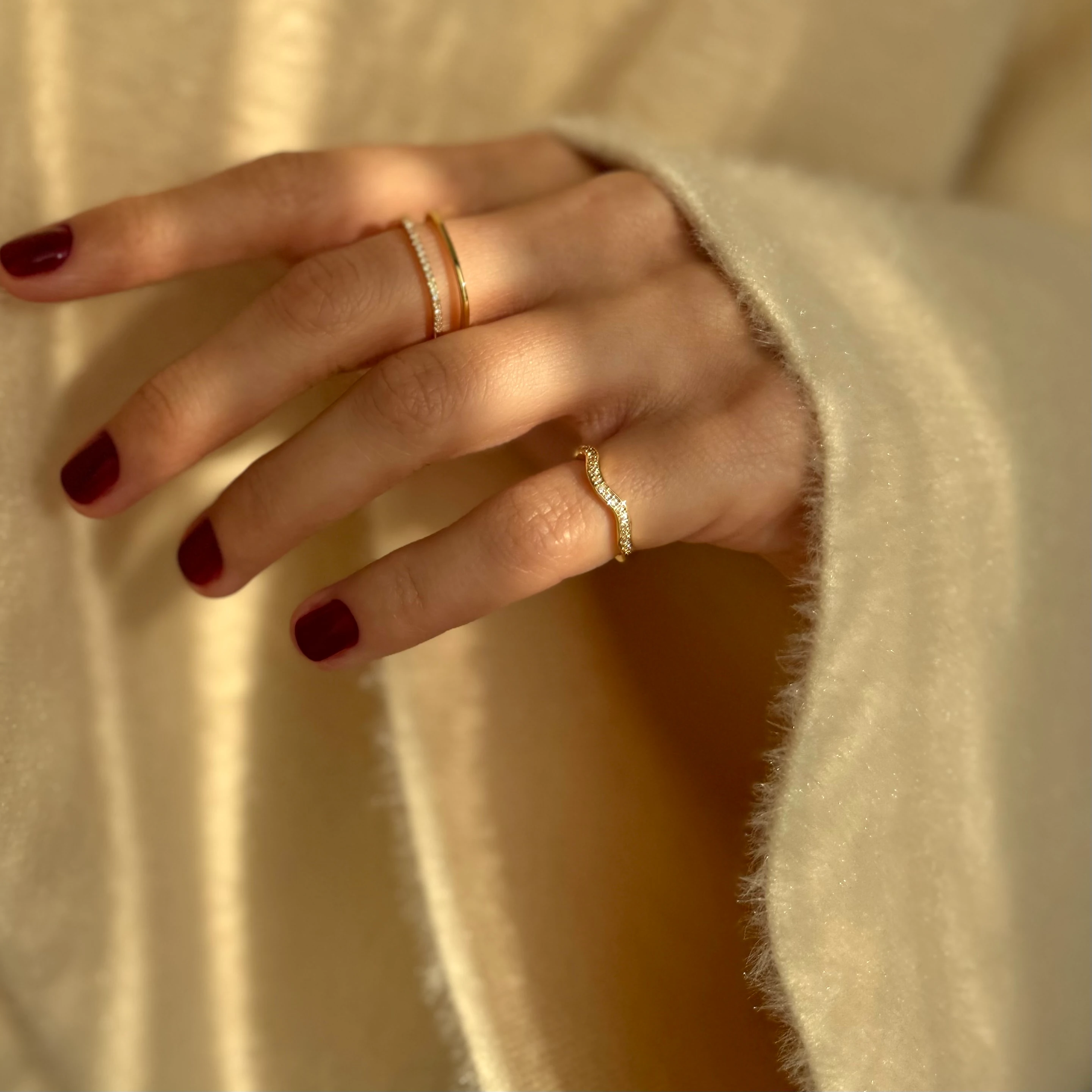 d'Oro e Diamante Serçe Parmak Yüzük