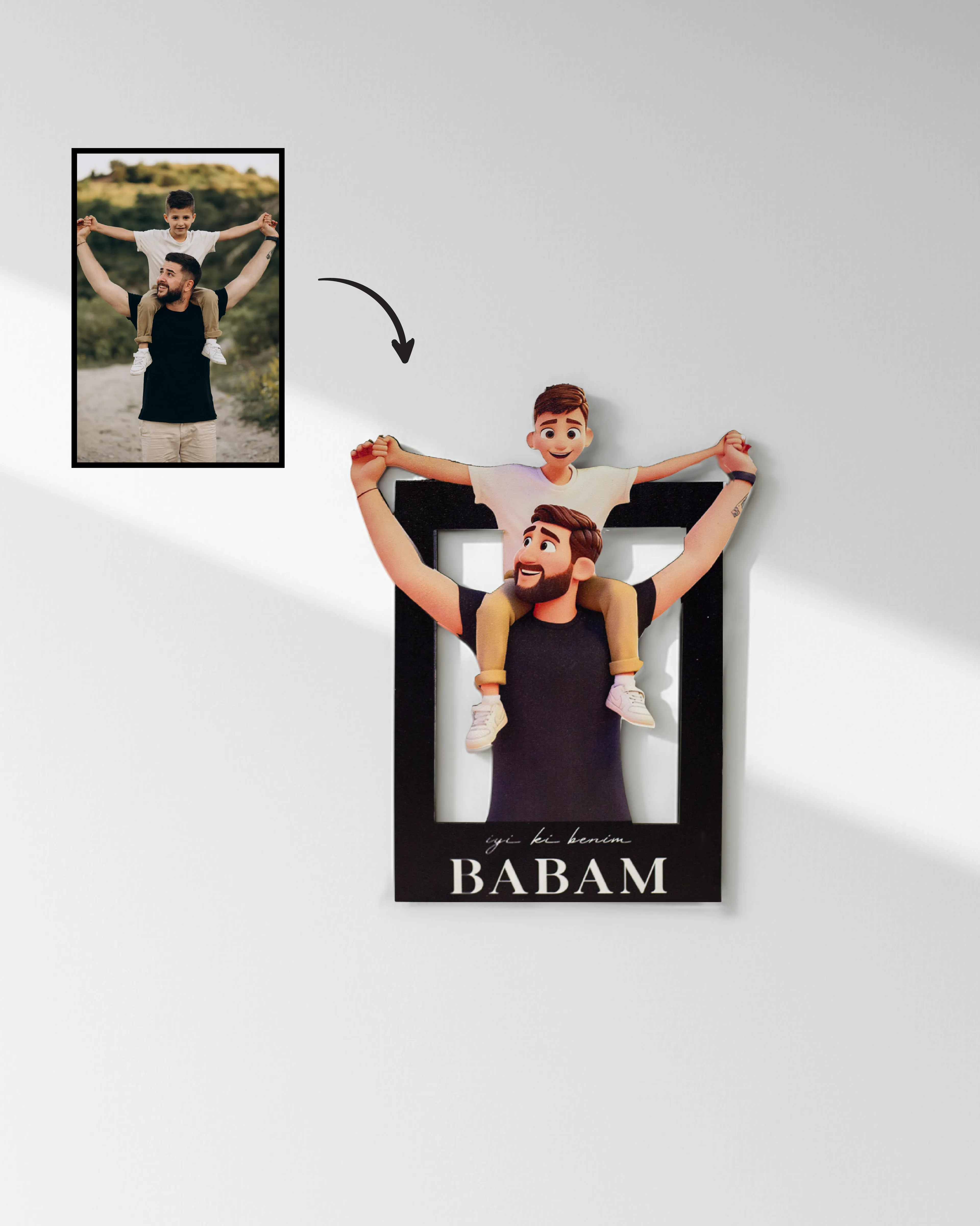 Kişiye Özel Tasarım Animasyon Çerçeve 20x25cm