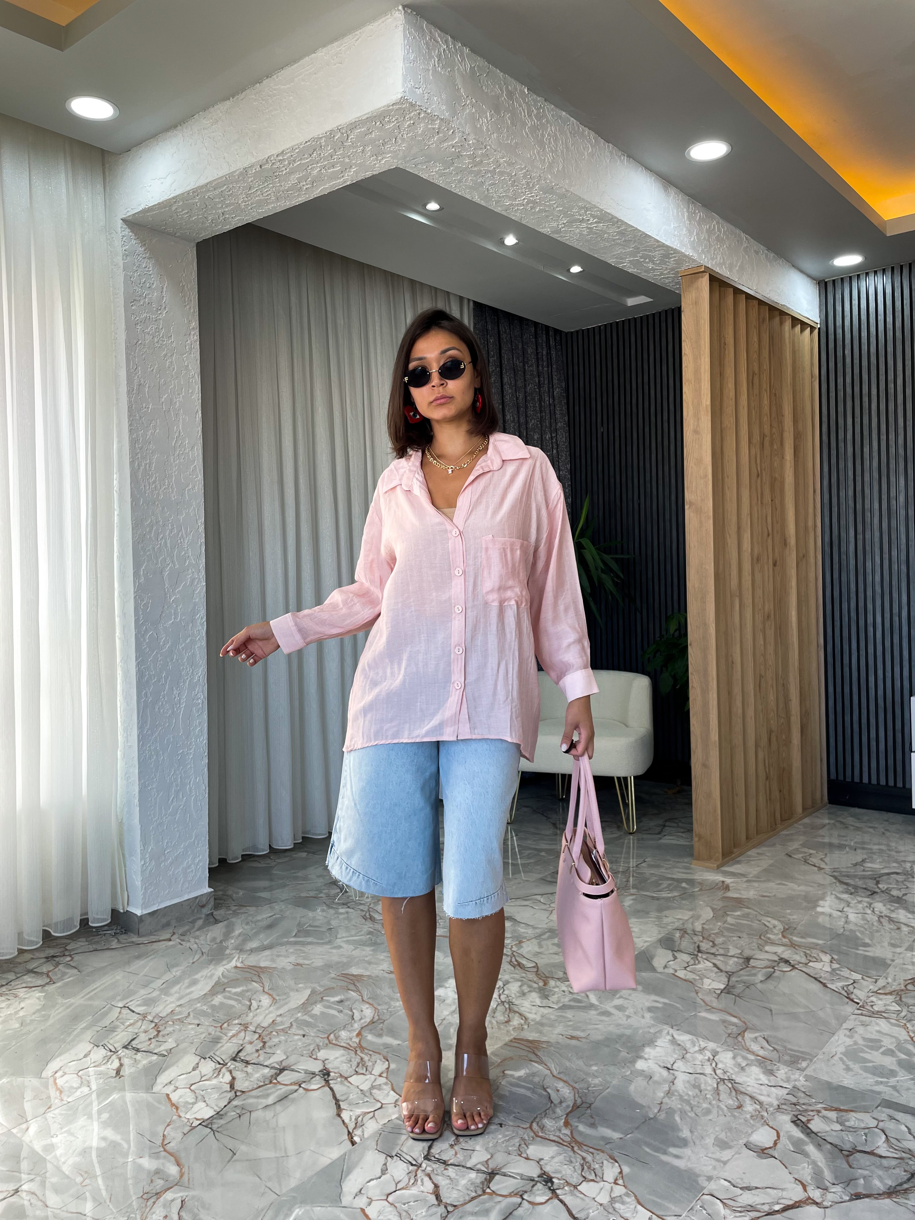 OVERSIZE CEPLİ GÖMLEK