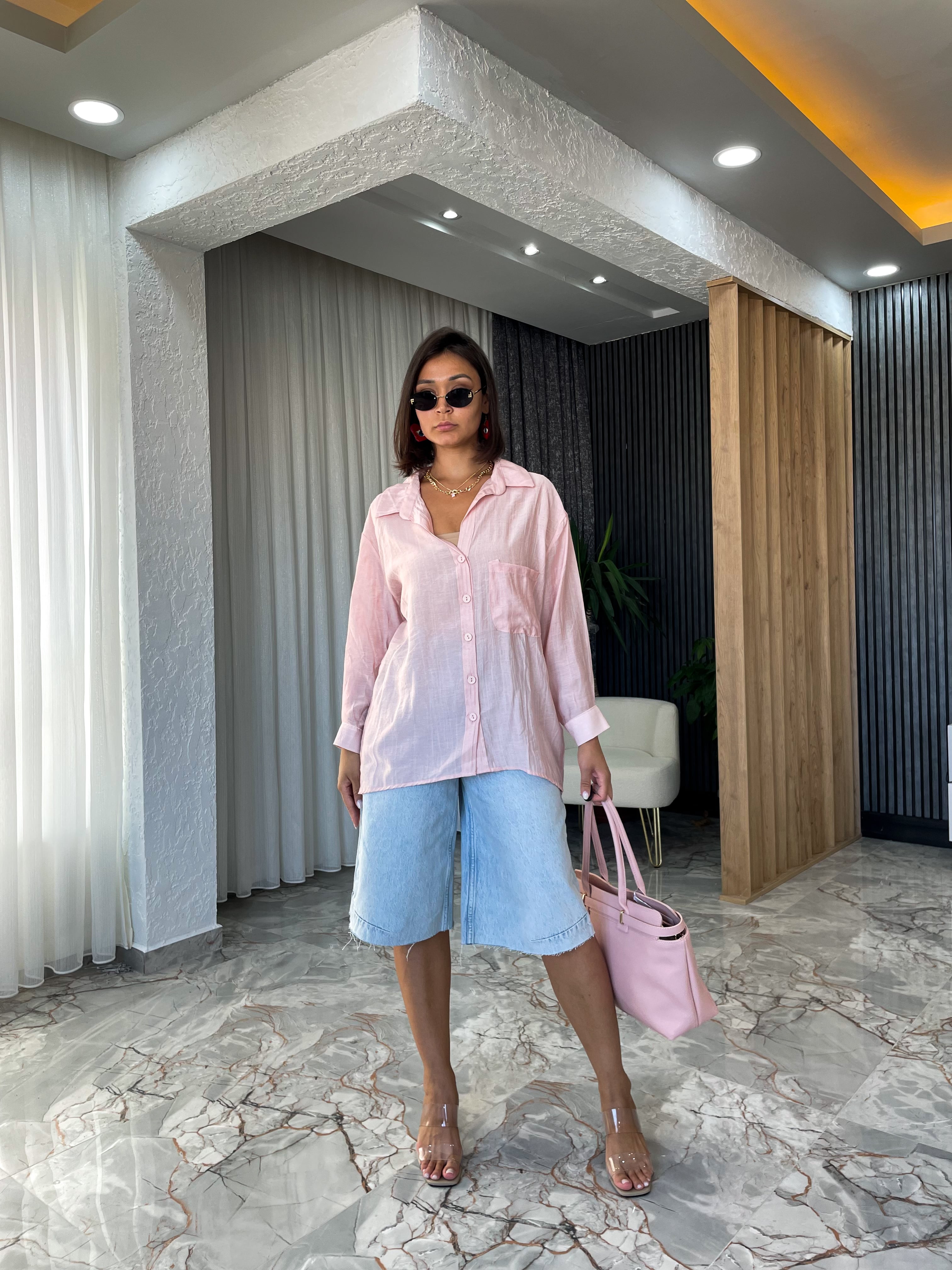 OVERSIZE CEPLİ GÖMLEK