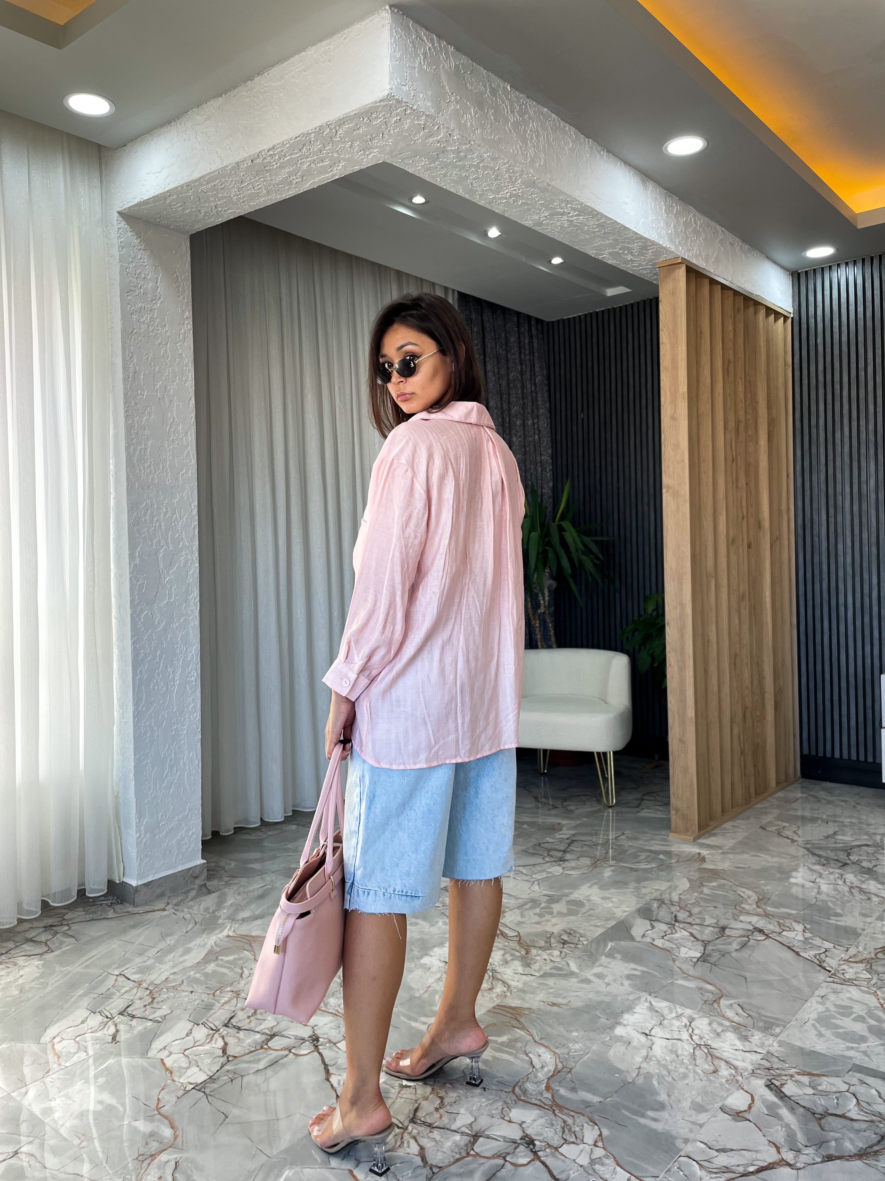 OVERSIZE CEPLİ GÖMLEK