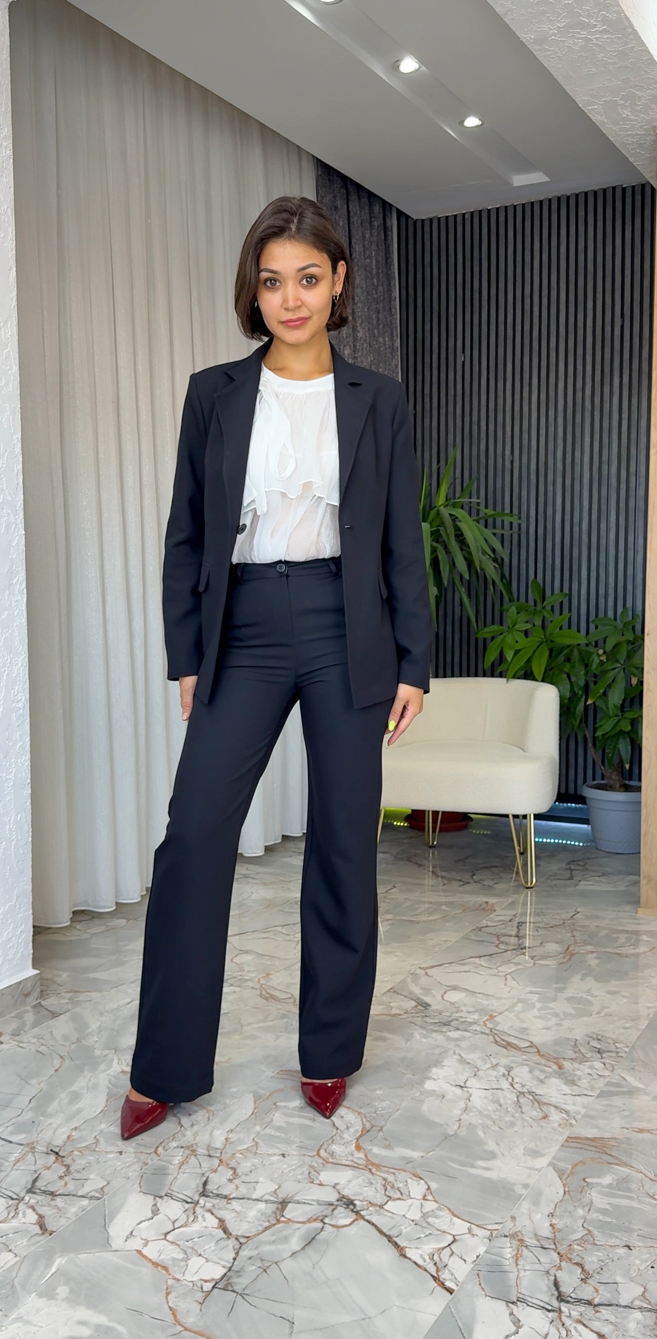 GİZLİ DÜĞMELİ BLAZER CEKET