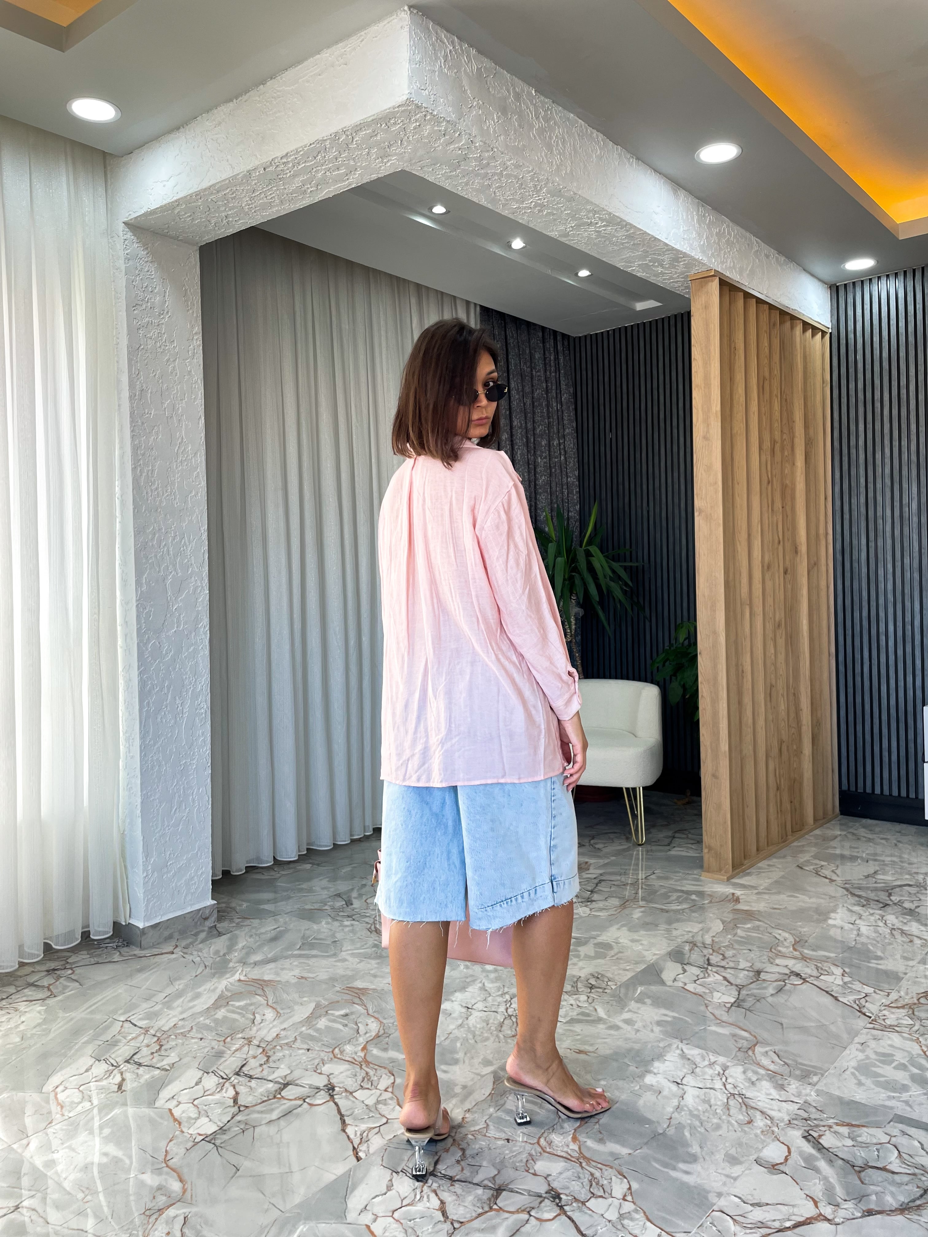 OVERSIZE CEPLİ GÖMLEK
