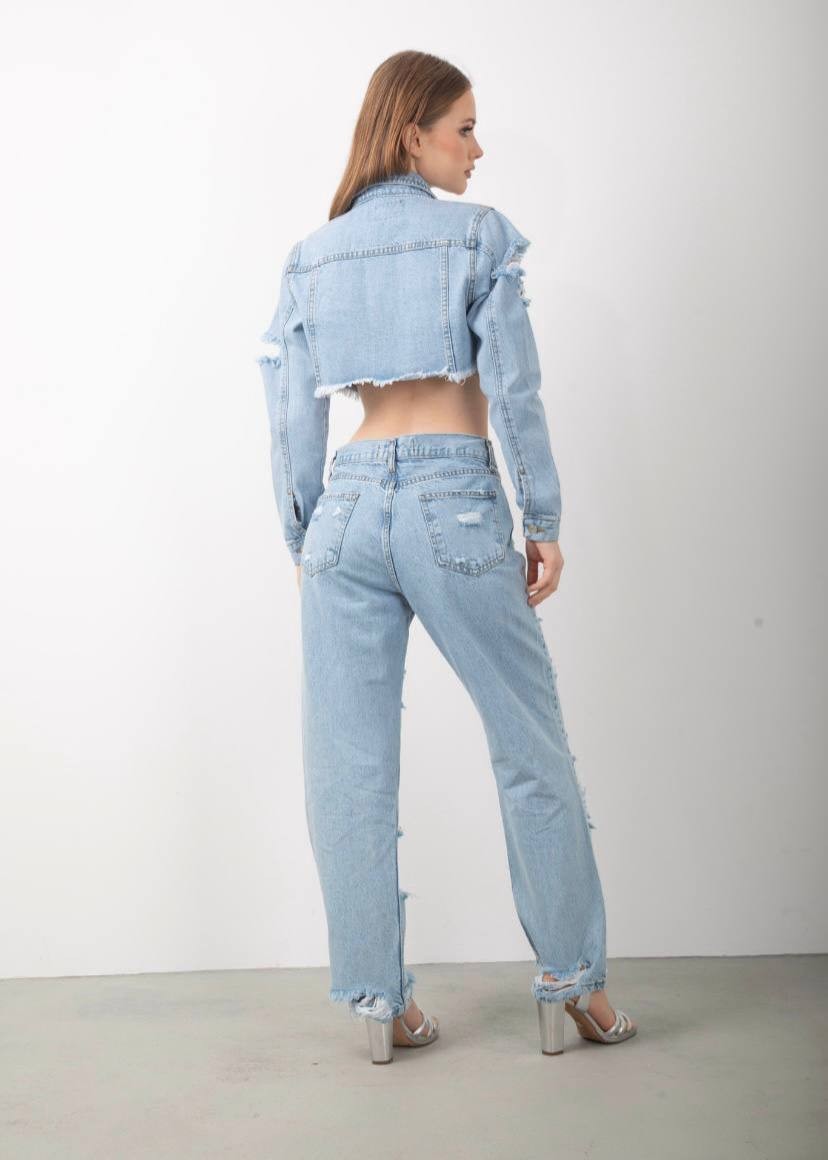 YIRTIK DETAYLI KOT PANTOLON TPGRL0001
