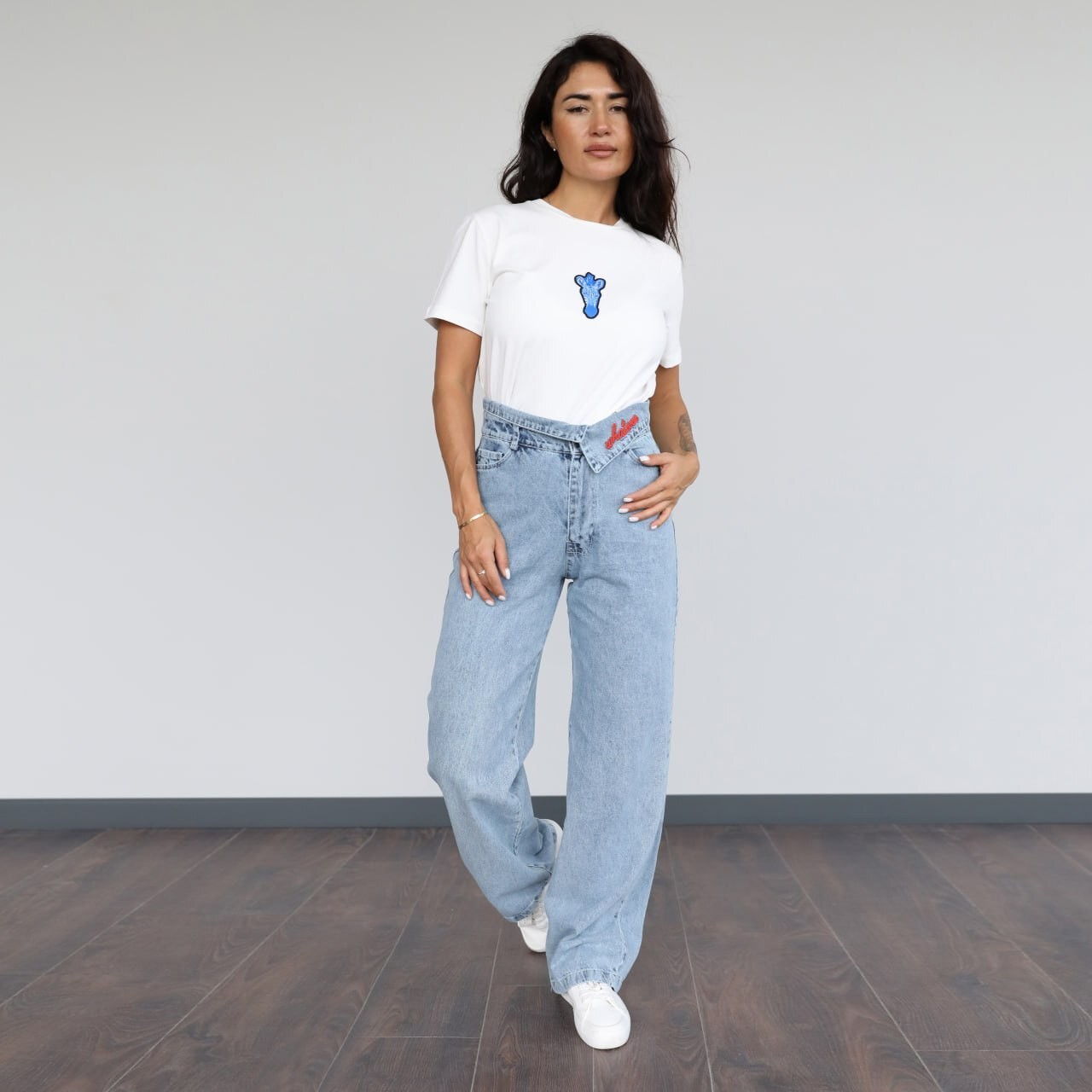 KOT PANTOLON, PALAZZO, BELİ KAT DETAYLI, YAZI DETAYLI, SOUL