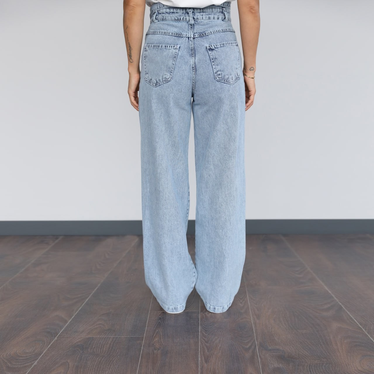 KOT PANTOLON, PALAZZO, BELİ KAT DETAYLI, YAZI DETAYLI, SOUL