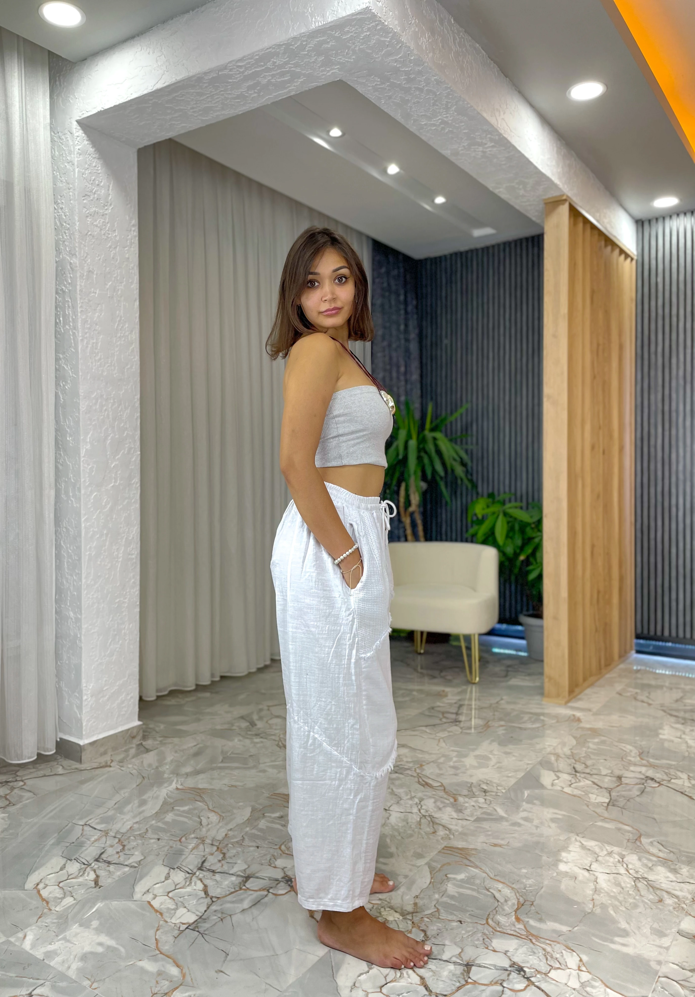 FİLELİ DİKİŞ PARÇALI PANTOLON